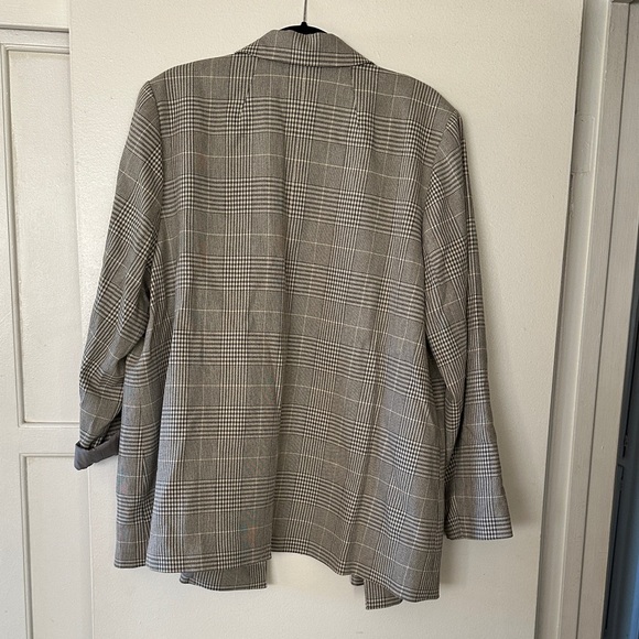 Madewell Gray Plaid Women's 2XL Blazer - Picture 5 of 5
